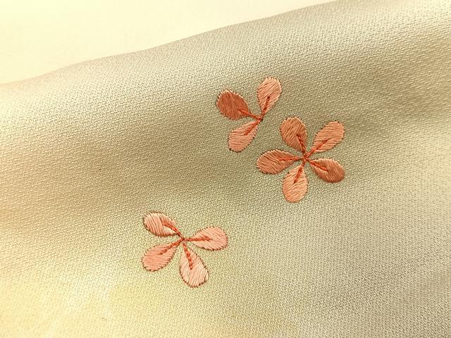 平和屋着物■訪問着　刺繍　舞花文　暈し染め　正絹　逸品　BAAY6411hj