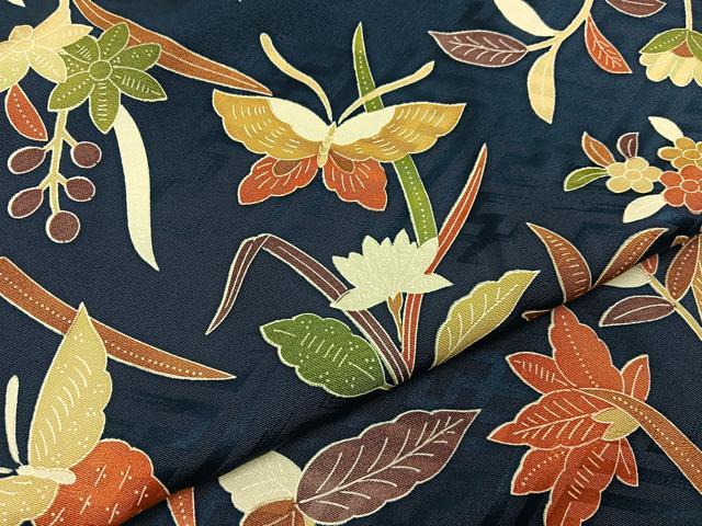 平和屋着物■上質な小紋　花蝶文　正絹　逸品　BAAY6413hj