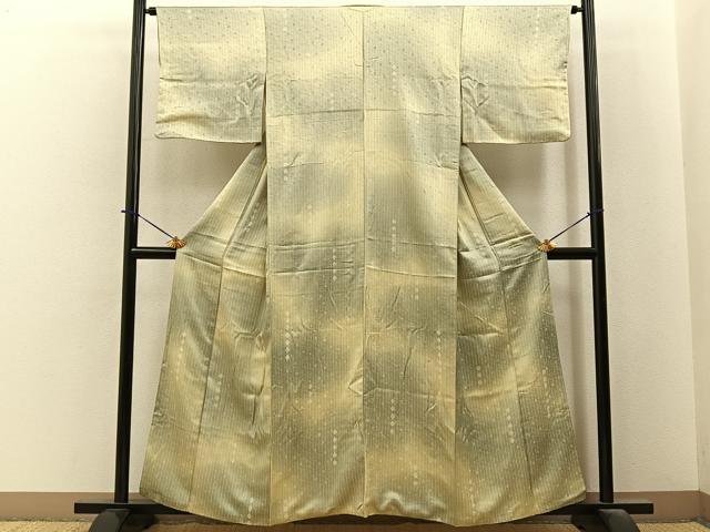 平和屋着物■上質な小紋　菱梅文　暈し染め　正絹　逸品　BAAY6417hj