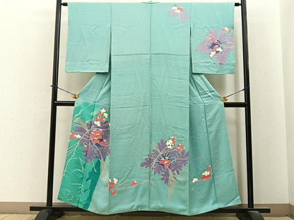平和屋着物■訪問着　草花文　正絹　逸品　BAAY6421hj