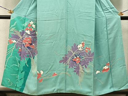 平和屋着物■訪問着　草花文　正絹　逸品　BAAY6421hj