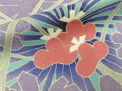 平和屋着物■訪問着　草花文　正絹　逸品　BAAY6421hj