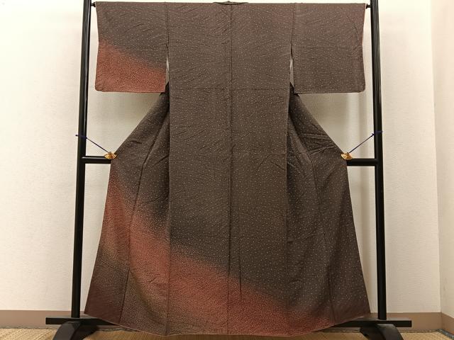 平和屋着物■訪問着　あられ文　正絹　逸品　BAAY6425hj