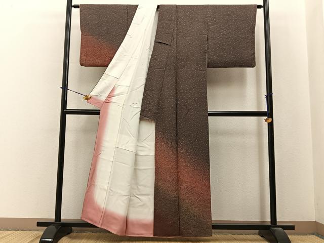 平和屋着物■訪問着　あられ文　正絹　逸品　BAAY6425hj