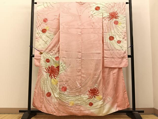 平和屋着物■豪華振袖　総刺繍　乱菊　暈し染め　金銀糸　正絹　逸品　BAAY6426hj