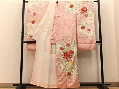 平和屋着物■豪華振袖　総刺繍　乱菊　暈し染め　金銀糸　正絹　逸品　BAAY6426hj