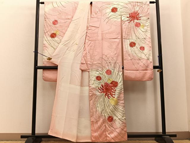 平和屋着物■豪華振袖　総刺繍　乱菊　暈し染め　金銀糸　正絹　逸品　BAAY6426hj