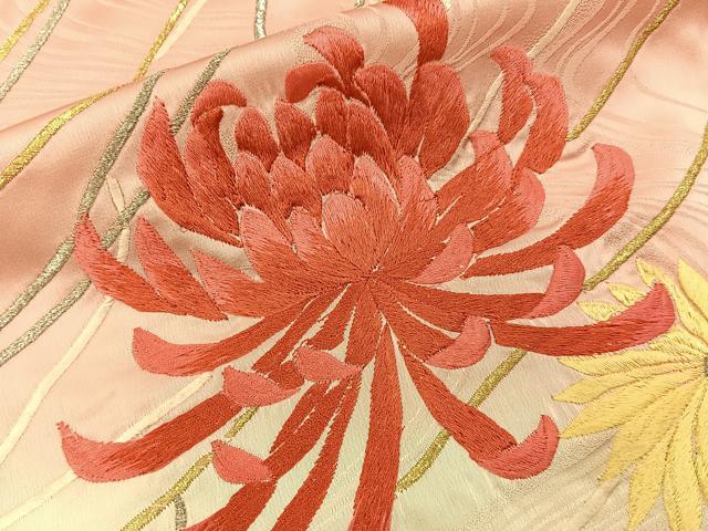 平和屋着物■豪華振袖　総刺繍　乱菊　暈し染め　金銀糸　正絹　逸品　BAAY6426hj