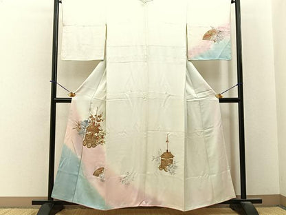 平和屋着物■訪問着　鉾　暈し染め　金銀彩　正絹　逸品　BAAY6432hj