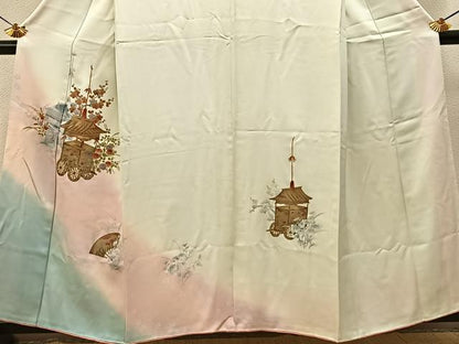 平和屋着物■訪問着　鉾　暈し染め　金銀彩　正絹　逸品　BAAY6432hj