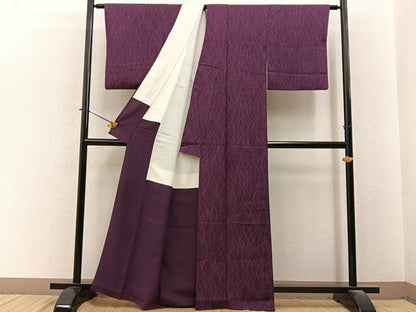 平和屋着物■上質な小紋　流線文　正絹　逸品　BAAY6434hj