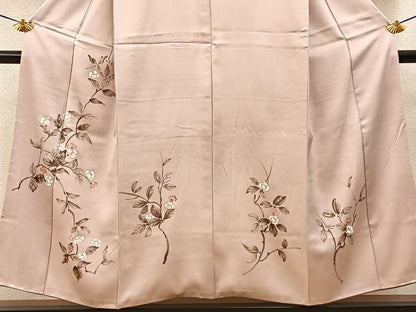 平和屋着物■訪問着　手描き　枝花文　暈し染め　正絹　逸品　BAAY6436hj
