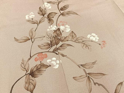 平和屋着物■訪問着　手描き　枝花文　暈し染め　正絹　逸品　BAAY6436hj