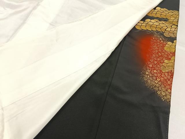 平和屋着物■豪華黒留袖　作家物　孔雀　暈し染め　金彩　正絹　逸品　BAAY6437hj