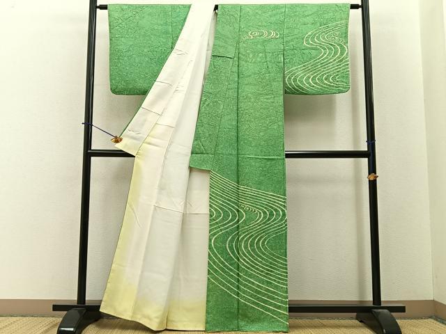 平和屋着物■訪問着　光琳水　正絹　逸品　BAAY6438hj