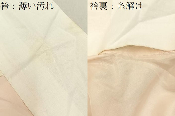 平和屋着物■長襦袢　袷　花丸地紋　暈し染め　正絹　逸品　BAAY6444hj