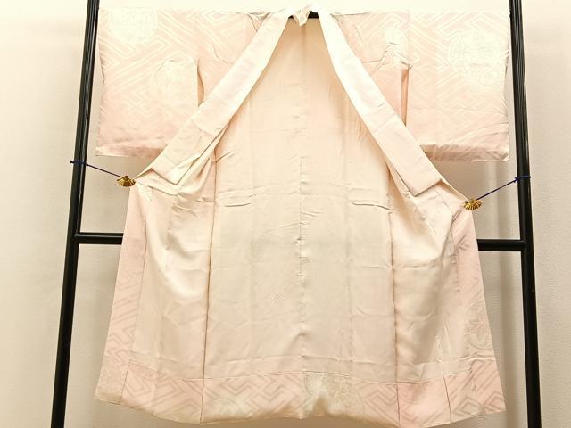 平和屋着物■長襦袢　袷　花丸地紋　暈し染め　正絹　逸品　BAAY6444hj