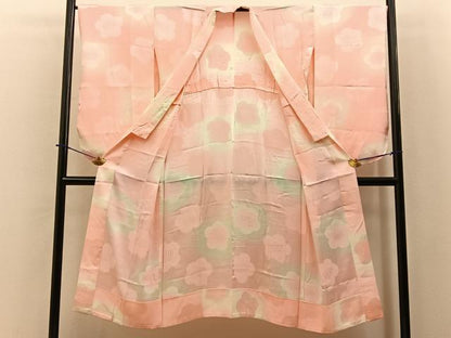 平和屋着物■長襦袢　無双仕立て　梅地紋　暈し染め　正絹　逸品　BAAY6447hj