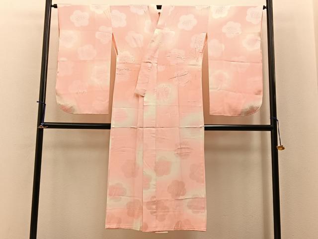 平和屋着物■長襦袢　無双仕立て　梅地紋　暈し染め　正絹　逸品　BAAY6447hj
