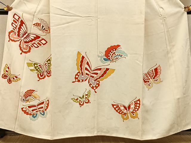 平和屋着物■訪問着　舞蝶文　金彩　正絹　逸品　BAAY6449hj