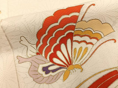 平和屋着物■訪問着　舞蝶文　金彩　正絹　逸品　BAAY6449hj