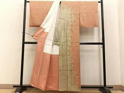 平和屋着物■訪問着　萩　金彩　正絹　逸品　BAAY6454hj
