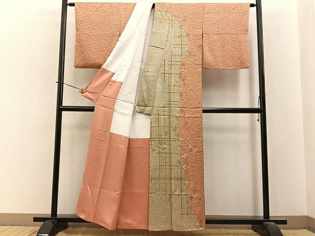 平和屋着物■訪問着　萩　金彩　正絹　逸品　BAAY6454hj