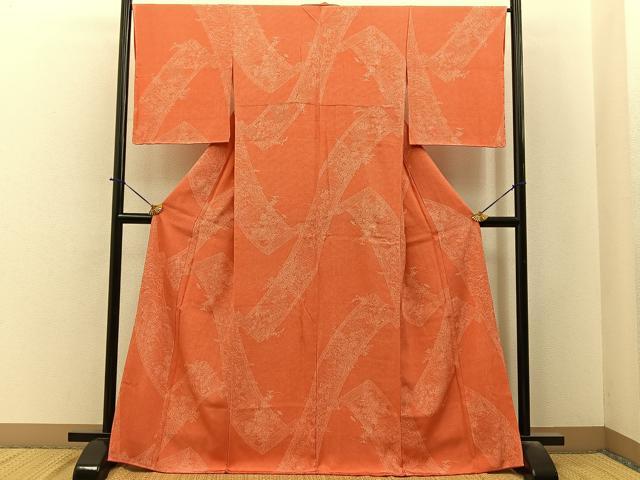 平和屋着物■上質な小紋　作家物　花絵巻文　正絹　逸品　未使用　BAAY6455hj