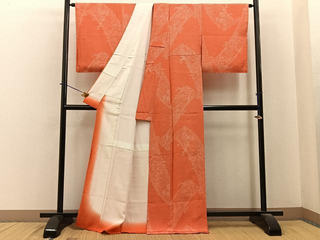平和屋着物■上質な小紋　作家物　花絵巻文　正絹　逸品　未使用　BAAY6455hj