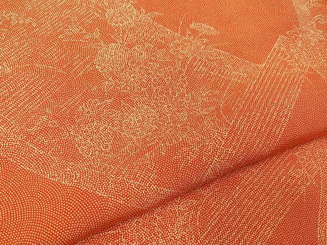 平和屋着物■上質な小紋　作家物　花絵巻文　正絹　逸品　未使用　BAAY6455hj