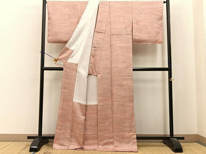 平和屋着物■上質な小紋　草花地紋　暈し染め　やまと誂製　ロング丈　正絹　逸品　BAAY6458hj