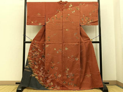 平和屋着物■訪問着　花蝶文　金彩　正絹　逸品　未使用　BAAY6461hj