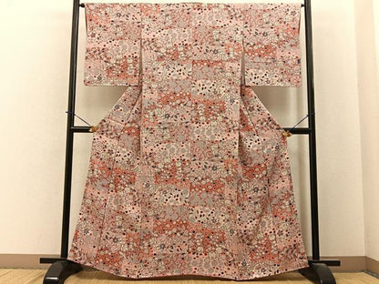 平和屋着物■上質な小紋　辻が花　正絹　逸品　未使用　BAAY6464hj