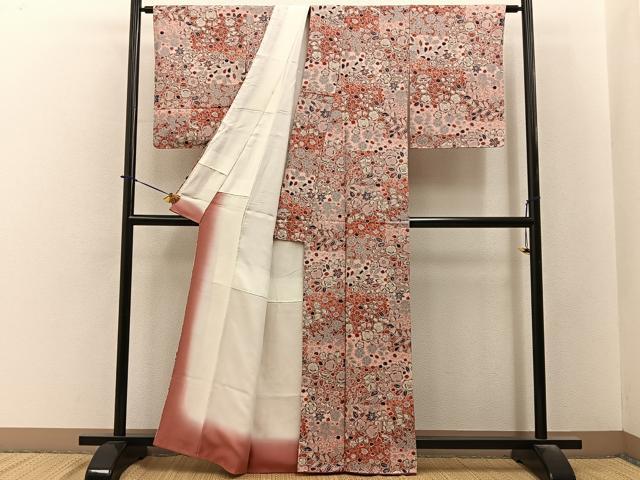 平和屋着物■上質な小紋　辻が花　正絹　逸品　未使用　BAAY6464hj