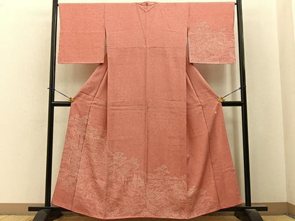 平和屋着物■訪問着　江戸小紋　風景文　やまと誂製　正絹　逸品　BAAY6465hj
