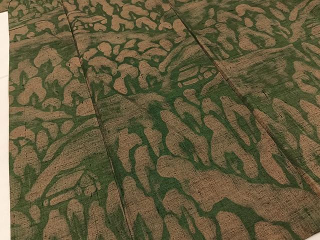 平和屋着物■上質な紬　胴抜き仕立て　風景文　ロング丈　正絹　逸品　BAAY6469hj