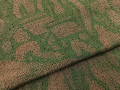 平和屋着物■上質な紬　胴抜き仕立て　風景文　ロング丈　正絹　逸品　BAAY6469hj