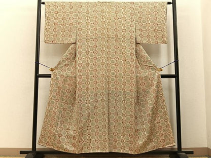 平和屋着物■上質な小紋　蜀江花文　正絹　逸品　BAAY6474hj