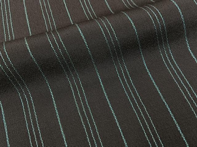 平和屋着物■上質なお召　縞　正絹　逸品　BAAY6476hj