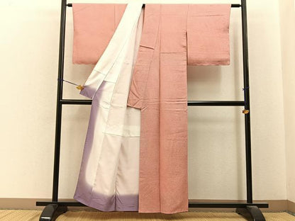 平和屋着物■上質な小紋　霞文　正絹　逸品　BAAY6477hj