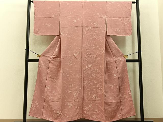 平和屋着物■上質な小紋　松竹梅竜田川地紋　正絹　逸品　BAAY6485hj