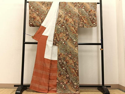 平和屋着物■上質な小紋　宝尽くし花文　金彩　正絹　逸品　BAAY6488hj