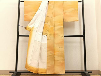 平和屋着物■上質な小紋　霞文　暈し染め　正絹　逸品　BAAY6490hj