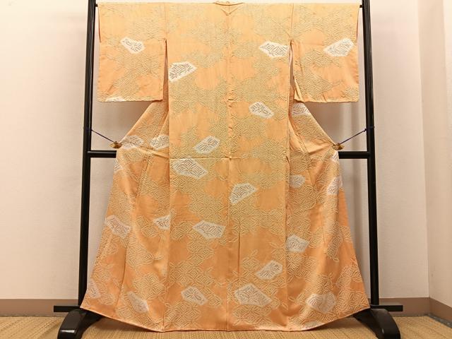 平和屋着物■上質な小紋　総絞り　七宝文様　正絹　逸品　BAAY6492hj