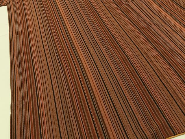 平和屋着物■上質な小紋　縞　正絹　逸品　BAAY6495hj