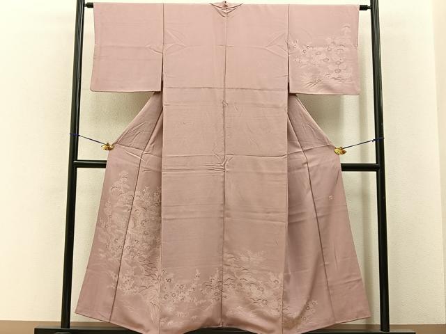 平和屋着物■伝統工芸師　服部光擴　訪問着　江戸小紋　松竹梅　御所解文　正絹　逸品　BAAY6505hj