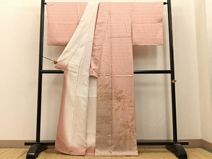 平和屋着物■中国三大刺繍　スワトウ刺繍　訪問着　文箱花文　暈し染め　金彩　正絹　逸品　BAAY6517hj