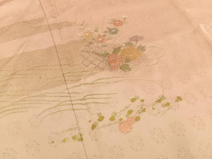 平和屋着物■中国三大刺繍　スワトウ刺繍　訪問着　文箱花文　暈し染め　金彩　正絹　逸品　BAAY6517hj
