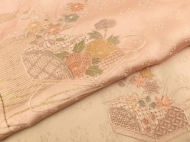 平和屋着物■中国三大刺繍　スワトウ刺繍　訪問着　文箱花文　暈し染め　金彩　正絹　逸品　BAAY6517hj