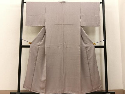 平和屋着物■上質な色無地　霞地紋　潤色　正絹　逸品　BAAY6518hj